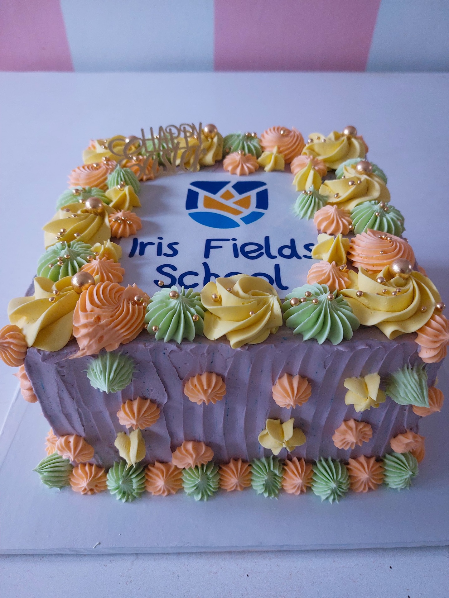 Iris Fields School celebration cake