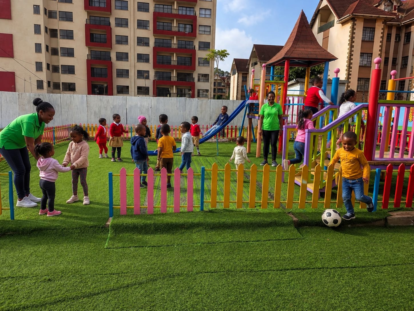 Outdoor playground at Iris Fields School